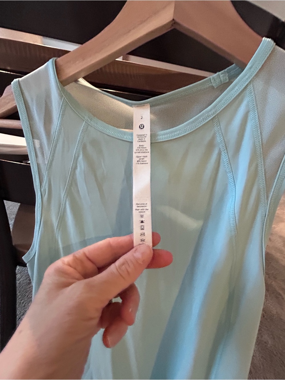 Light Aqua Sleeveless Athletic Tank - Lululemon